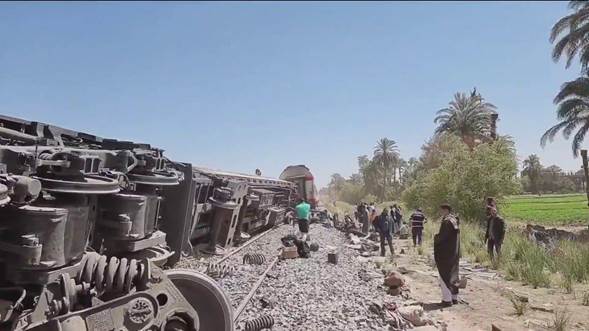 Choque de trenes en Egipto