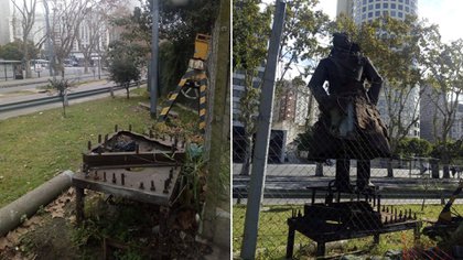 La pieza, que representa a El Principito del escritor Antoine de Saint-Exupéry, tiene unos tres metros de altura. 