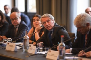 El presidente de Ferrocarriles Argentinos, Marcelo Orfila, habla ante empresarios alemanes.