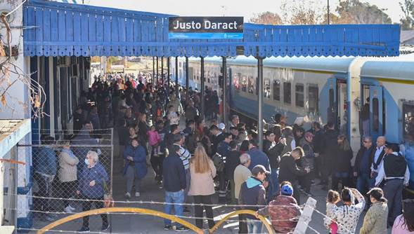 Este mes, el tren de pasajeros volvió a Justo Daract.