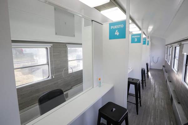 El tren sanitario de la Provincia llegó a Mar del Plata y permanecerá hasta el viernes en la zona de la Estación Ferroautomotora.